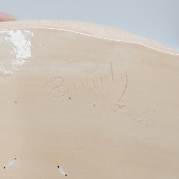 Handpainted Ceramic Smiling Pig Flowerpot Canister Vase Rosie Cheeks Texture '91 - Picture 11 of 12